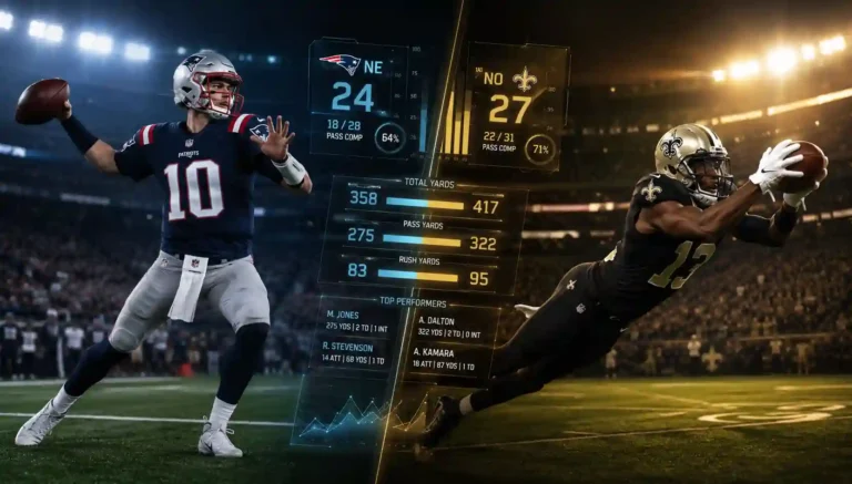 new england patriots vs new orleans saints match player stats